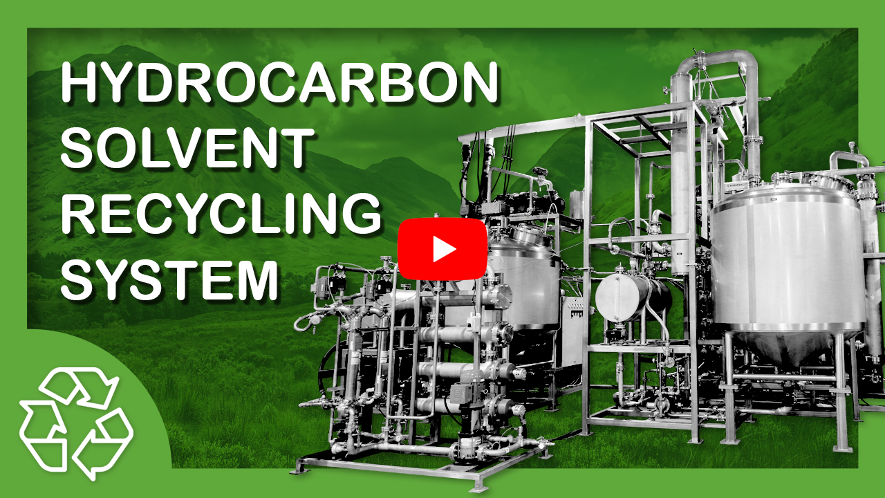 Hydrocarbon Solvent Recycling System Youtube Thumbnail with Icon