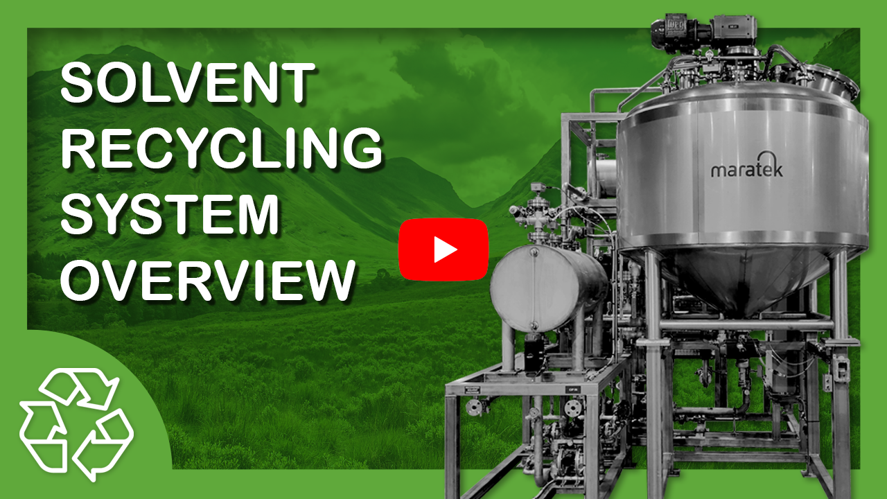 Solvent Recycling Systems Overview Youtube Thumbnail with Icon