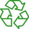 trash green line icon